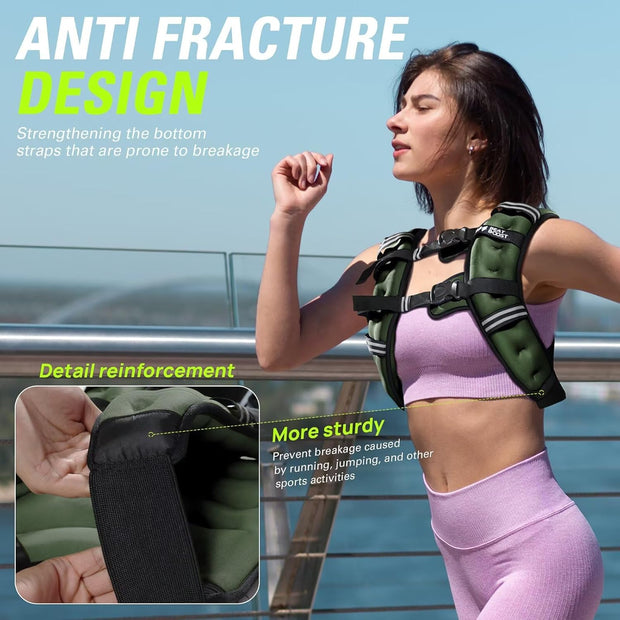 Weighted Vest Woman 5 12 15 20 25 30 lb Weight Vest with Ironsand for Walking Strength Training Running Workout