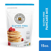 King Arthur Gluten Free Pancake Mix: Non-GMO, Kosher Certified, Easy-to-Prepare Breakfast Delight - Perfect for Fluffy, Delicious Pancakes (15 oz) - Packaging May Vary