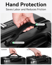 LUGGEX 28 Inch Luggage with Spinner Wheels, Expandable PC Hard Shell Checked Suitcase with Front Opening, Lightweight (Charcoal Metallic, 28 Inch)