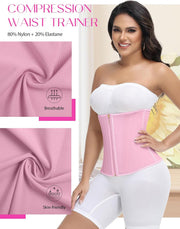 SHAPSHE Waist Trainer for Women Tummy Control Workout Waist Cincher Corset Shapewear Postpartum Body Shaper with Zipper Hook