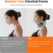 Neck Brace,Support Cervical Collar,Relieve Cervical Pain&Pressure,Soft Skin-Friendly Fabric,Memory Foam Wrapped in Silicone Breathable Hard Frame,One Size for Men&Women (Grey)