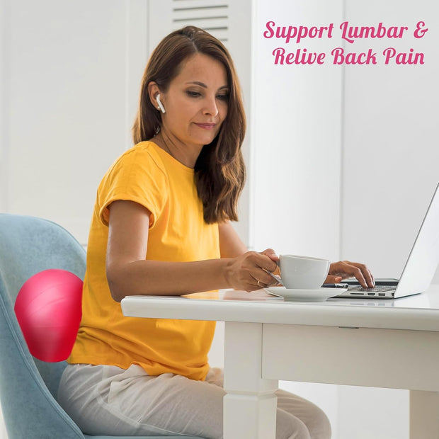 Small Pilates Ball 9 Inch Small Exercise Ball Mini Workout Yoga Balls for Gym Yoga, Core Training, Fitness, Workout, Stability, Improves Balance