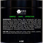 Super Natural Goods Hemp Cream Maximum Strength (8oz) Hemp Oil & Arnica, Soothes Discomfort on Joint Muscle Shoulder Hip Neck Knee & Back Support. All Soothing Cream. Instant Menthol Rub