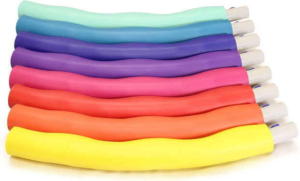 Weighted Hula Hoop, ACU Hoop 3M - 3.2lb Medium, Weight Loss Fitness Exercise Sports Hoop with Wavy Ridges (Rainbow Colors)