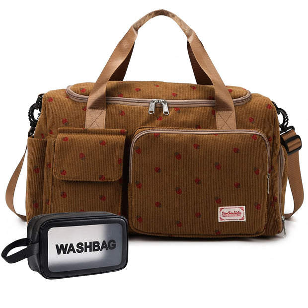 Small Gym Bag for Women, Travel Duffle Bag Carry On Weekender Bag with Shoe Compartment