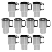 Personalized 14oz Travel Mugs Stainless Steel - 10 Pack - Custom Text, Logo - Stainless Steel