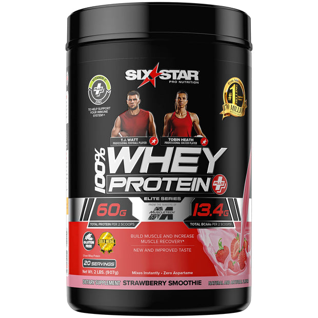 Six Star Whey Protein Powder Plus - Muscle Building & Recovery Formula with Whey Isolate Powder, BCAAs, 30g Protein, Immune Support - Post-Workout Supplement - Kellogg’s Froot Loops Flavor, 1.8 lbs