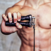 WOD Nation Attack Speed Jump Rope : Adjustable Jumping Ropes : Unique Two Cable Skipping Workout System : One Thick and One Light 11 Foot Cable : Perfect for Double Unders : Men and Women