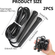 10 ft Speed Jump Rope with Handle, Adjustable Skipping Rope for Men Women, 3 oz Ultra-light Professional Fitness Boxing Cross Fit Exercises Gym Cardio Endurance Training Lovers (Black)