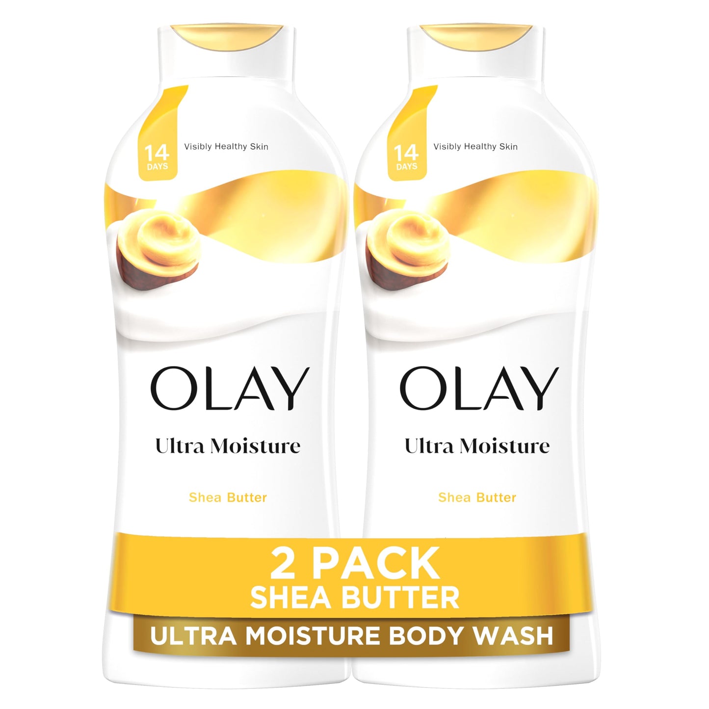 Olay Body Wash for Women, Ultra Moisture, 24hr Moisturizing, Hydrating & Refreshing, B3 Vitamin Complex, Free of Parabens & Phthalates, For All Skin Types, Shea Butter Scent, 22 fl oz (Pack of 4)