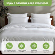 TWK Luxury Sheet Set, Genuine 100% Organic Viscose Derived from Bamboo, Cooling & Breathable, Silky Soft, Bedding Sheets & Pillowcases (White, King(78 * 80 * 15))