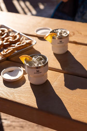 Stanley Stay-Hot Stacking Camp Cup 10 oz | Press In Drink Through Lid | Cup for Coffee, Tea and Drinks | Insulated Stainless Steel Coffee Mug | BPA-Free | Wisteria Shine