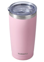 SUNWILL Travel Coffee Tumbler 20 oz, Insulated Mug with Lid, Stainless Steel Cup for Outdoor, Powder Coated Navy