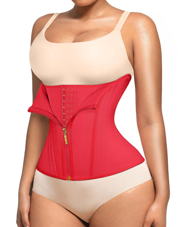 Lover-Beauty Waist Trainer for Women Tummy Control Workout Waist Cincher Corset Shapewear Body Shaper Zipper and Hooks