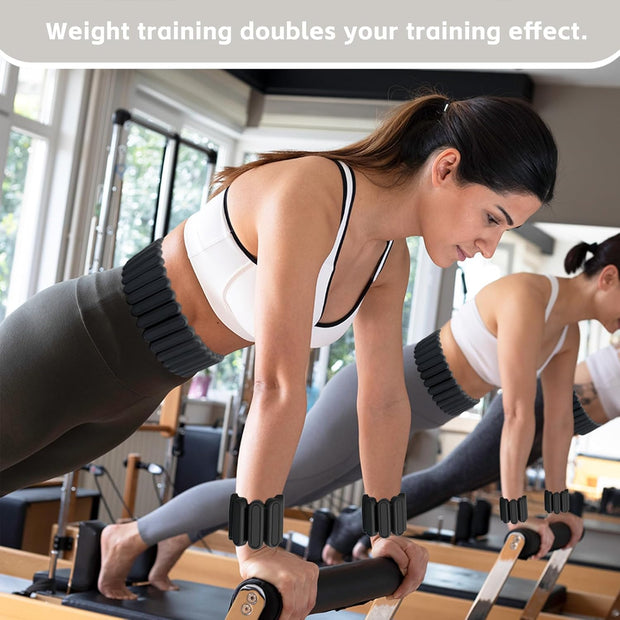 Silicone Adjustable Weighted Belt for Men & Women – DIY Weighted Walking & Exercise Belt with Removable Weights – Gym, Strength Training, Yoga, Hiking – Free Weight Adjustment for Wrist & Ankle