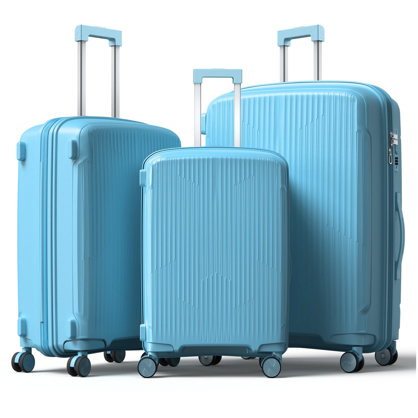 Nazhura Luggage Set, 3-Piece Hardside Suitcase Set, 20-inch Carry On, 24-inch, 28-inch Luggage