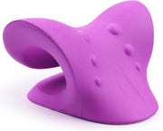 RESTCLOUD Neck and Shoulder Relaxer, Cervical Traction Device for TMJ Pain Relief and Cervical Spine Alignment, Chiropractic Pillow Neck Stretcher (Blue)