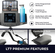 Teeter FreeStep Recumbent Cross Trainer Stepper, Zero-Impact Exercise Bike Alternative w/Patented Physical Therapy Stride, Up to 350lb, Free App w/Trainer Workouts