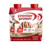 Premier Protein Shake, Cinnamon Roll, 30g Protein, No Added Sugar, 24 Vitamins & Minerals to Support Immune Health, 11 fl oz, 4 Pack (Packaging May Vary)