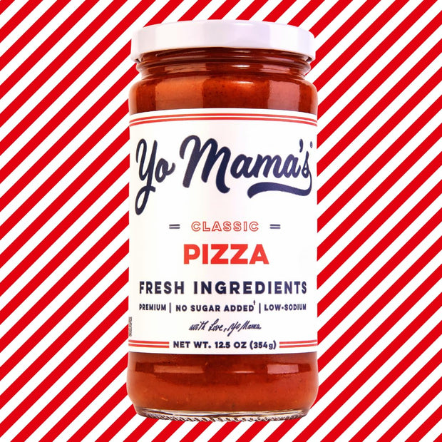 Yo Mama's Foods Keto Classic Pizza Sauce – Pack of (2) - Vegan, No Sugar Added, Low Carb, Low Sodium, Gluten Free, Paleo, and Made with Fresh Non-GMO Tomatoes!