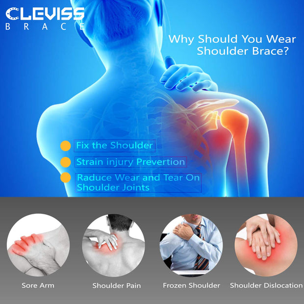 Shoulder Brace for Men and Women Rotator Cuff - for Bursitis, Dislocated AC Joint, Labrum Tear, Tendonitis,Neoprene Compression Support Sleeve (Black L-XL)