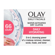 Olay Daily Deeply Clean 2-in-1 Water Activated Cleansing Face Cloths 33ct (Pack of 4)