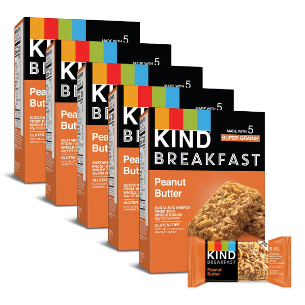 KIND Breakfast Protein Bars, Dark Chocolate Cocoa, Healthy Snacks, Gluten Free, 8g Protein, 30 Count