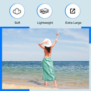 Turkish Beach Towel 6 Pack Beach Towels 36"x71" Beach Towel Oversized Sand Free Turkish Towel Quick Dry Bath Towels Teal