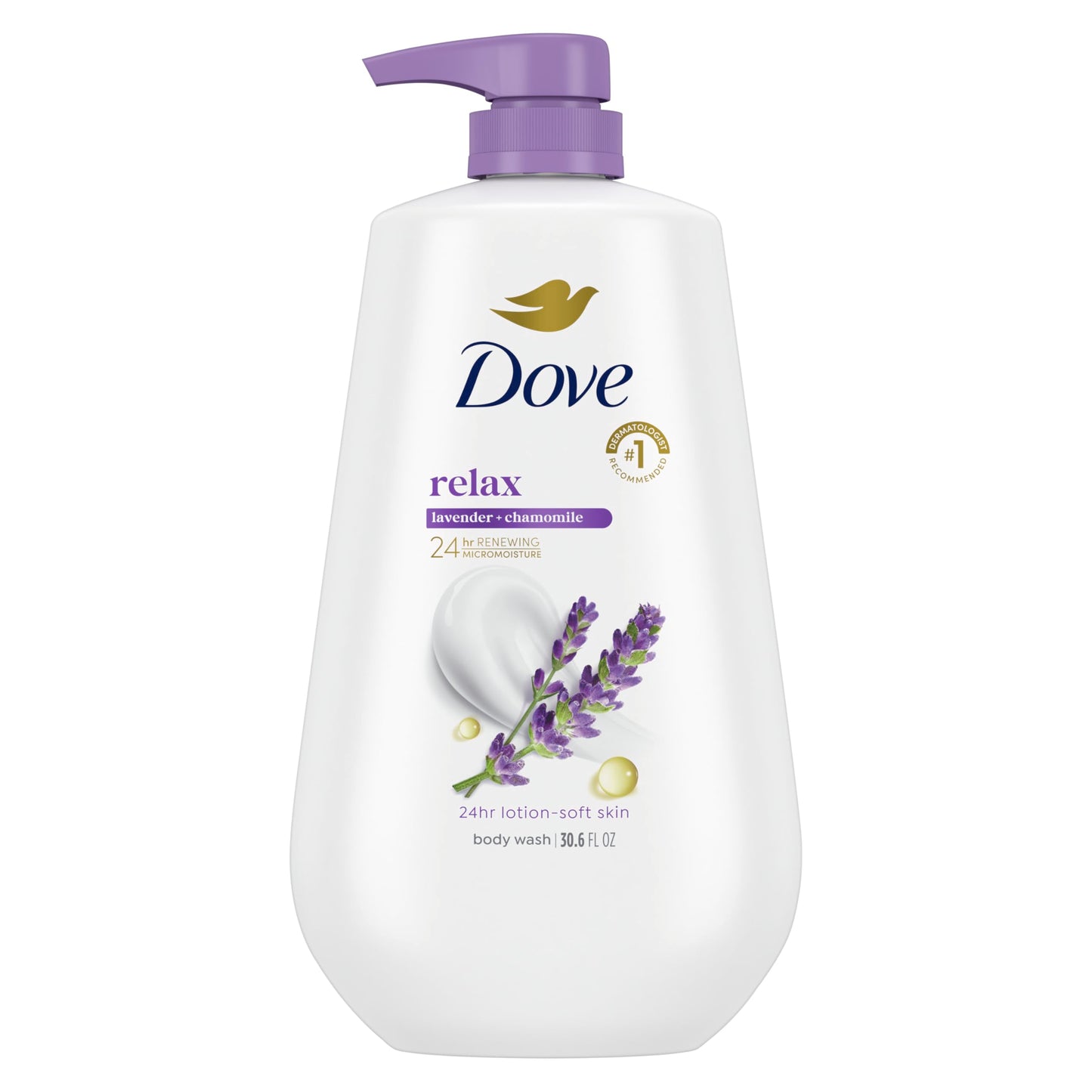 Dove Body Wash with Pump Pamper Shea Butter & Vanilla for 24hr Lotion-Soft Skin Moisturizing Skin Cleanser with No Sulfates No Parabens 30.6 oz