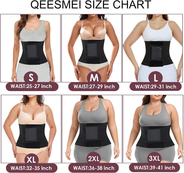 Waist Trainer for Women Waist Cincher Trimmer Ab Belt Tummy Control Body Shaper with Triple Wrap