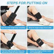 VBSD Adjustable Ankle Weights for Women Men, 1 Pair 2 4 5 6 8 10 lb Leg Weight Straps, Weighted Ankle Weights Set for Gym, Fitness, Yoga, Jogging, Walking, Aerobics, Physical Therapy