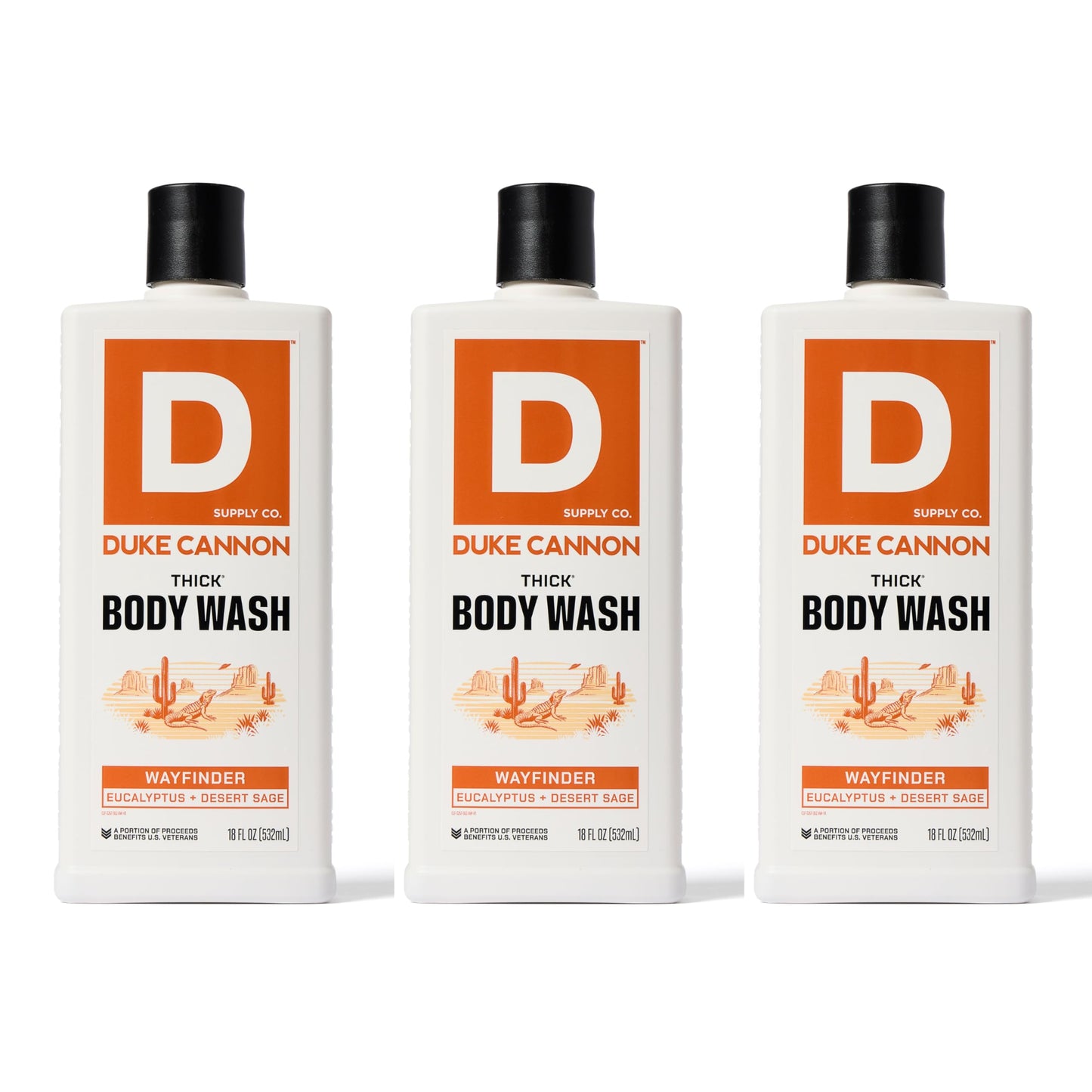 Duke Cannon Supply Co. THICK High-Viscosity Body Wash for Men Smells Like Bourbon Oak Barrel Multi-Pack - Premium Ingredients, Plant-Based Thickeners, Superior Lather, Exfoliating, 17.5 Fl Oz (3 Pack)
