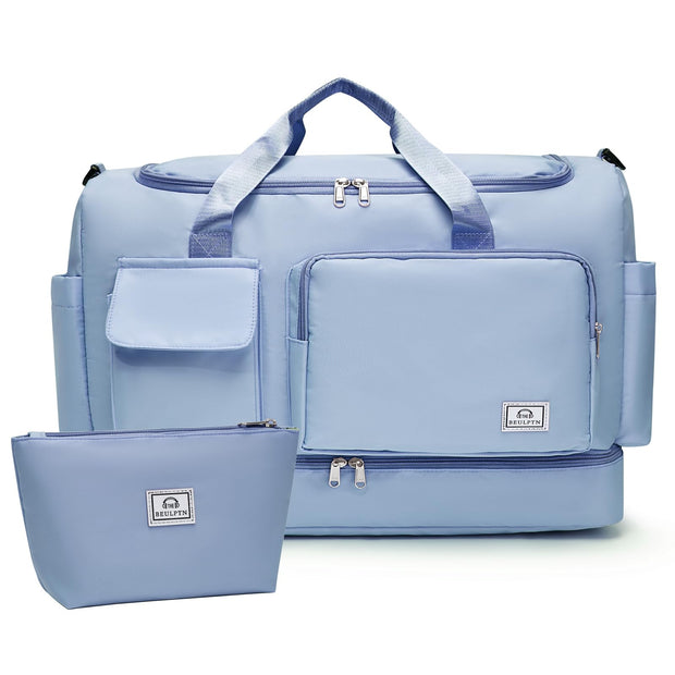 Small Gym Bag for Women, Travel Duffle Bag Carry On Weekender Bag with Shoe Compartment