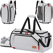 Lifewit Gym Bag for Men & Women with Shoe Compartment, 40L Carry On Duffle Bag for Travel, 3 In 1 Waterproof Weekender Workout Overnight Sports Backpack with Dry and Wet Seperation, Black