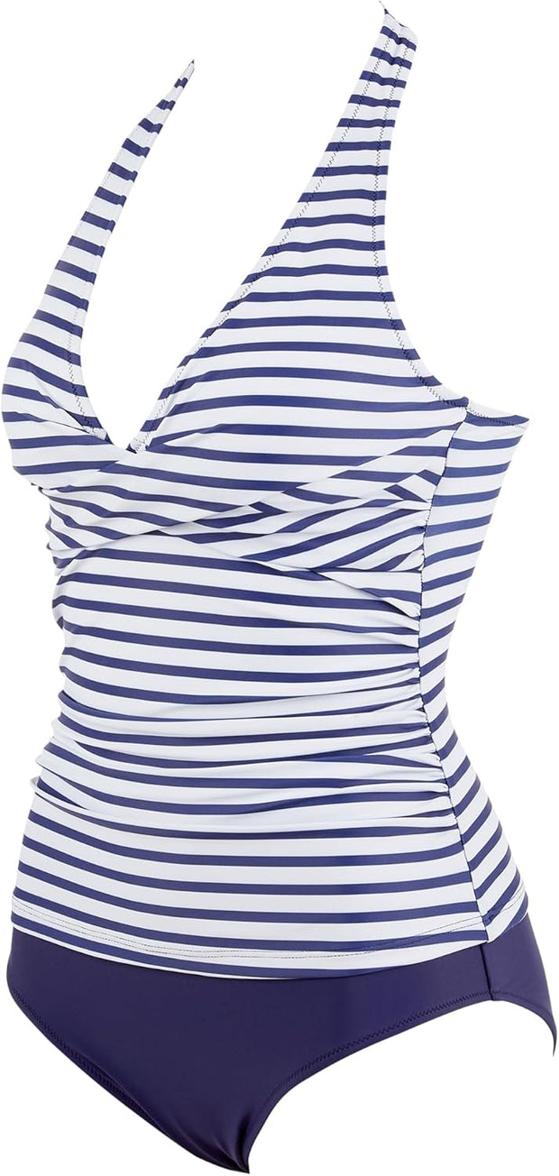 SUUKSESS Women Sexy Halter Tankini Bathing Suit Slimming Tummy Control Swimsuit