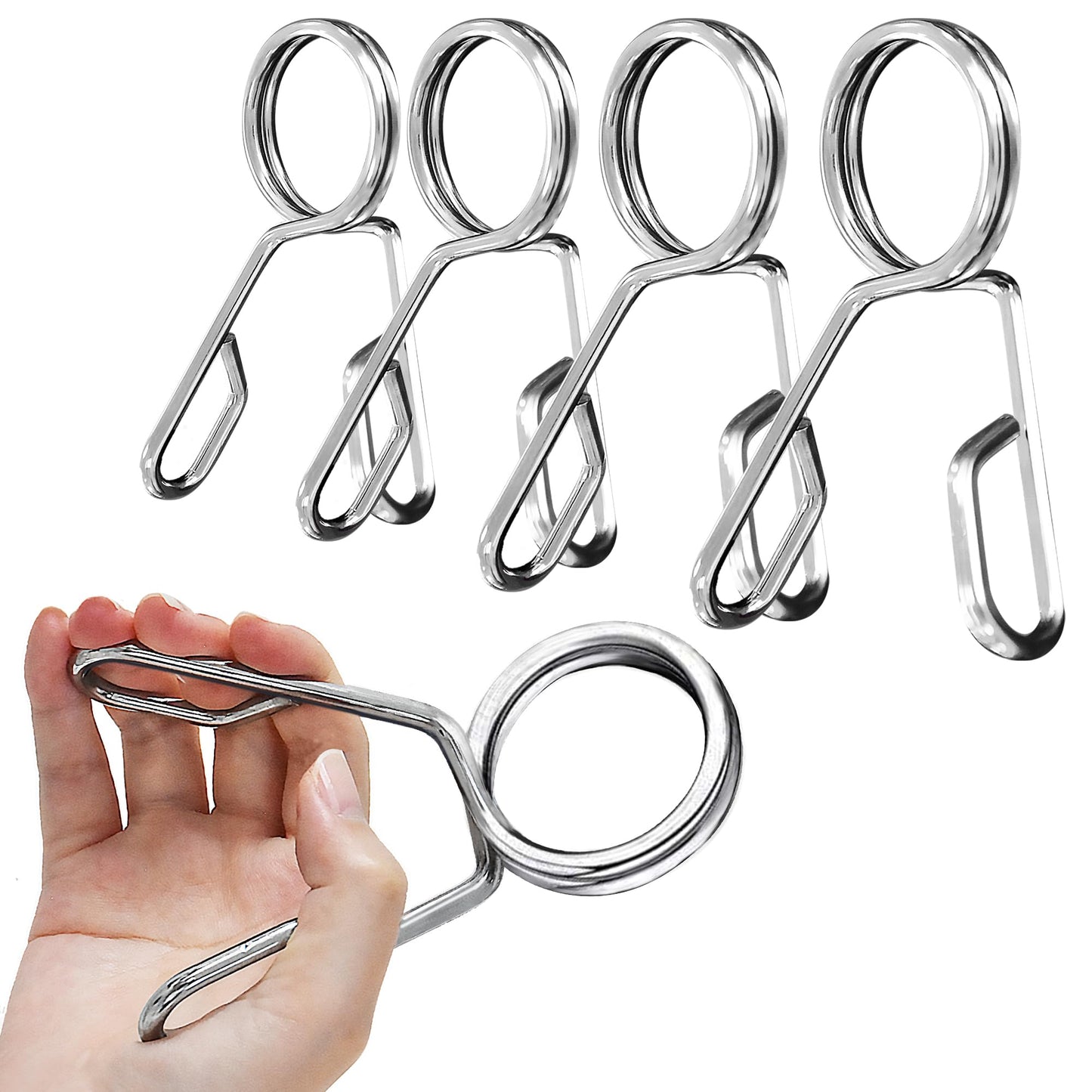 Balelinko 2 Inch Dumbbell Spring Collars Barbell Clamps Locking Collars Clips for Weightlifting Exercise Fitness Training Supplies