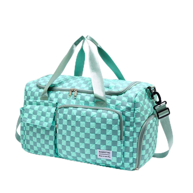 Small Gym Bag for Women, Travel Duffle Bag Carry On Weekender Bag with Shoe Compartment
