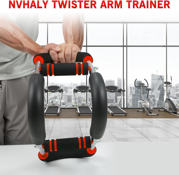 Twister Arm Trainer - Adjustable 60-100lbs Resistance Arm & Chest Workout Equipment for Home Gym Fitness , Arm Strengthener for Men, Power Twister Bar for Biceps, Forearm & Shoulder Training