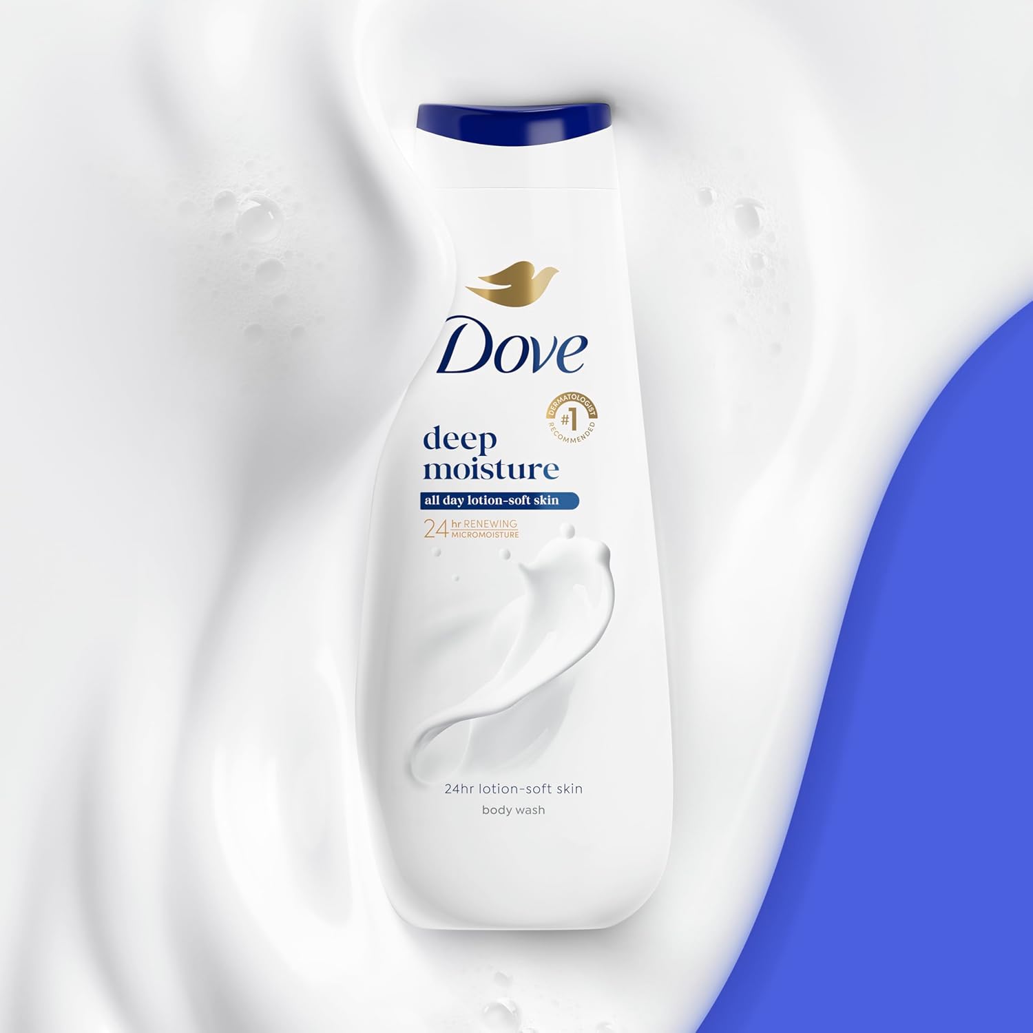 Dove Body Wash Deep Moisture for 24hr Lotion-Soft Skin Moisturizing Skin Cleanser with No Sulfates No Parabens 11 oz