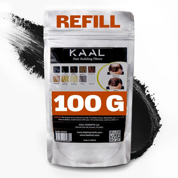 KAAL Hair Fiber Refill Pack | (0.88 oz, Medium Brown) Hair Powder Concealer for Thinning Areas and Hair Loss, Texturizing Powder for Men and Women
