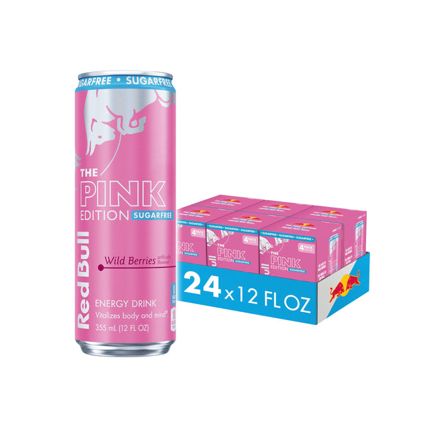 Red Bull Red Edition Sugar Free Energy Drink, Watermelon, with 80mg Caffeine plus Taurine & B Vitamins, 8.4 Fl Oz, 6 Packs of 4 Cans (Pack of 24)