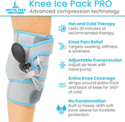Vive Compression Knee Ice Wrap - Reusable Brace with Air Pump - Hot/Cold Therapy for Men, Women, Pain Relief, Swelling and Recovery Support - Adjustable and Inflatable Pack for Sports Injury Sprains