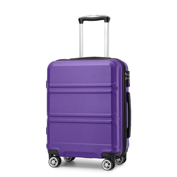 Kono 3 Piece Luggage Sets Expandable(only 28") Lightweight with Spinner Wheels TSA Lock Hardside Travel Rolling Suitcases 20in 24in 28in Carry on Pink