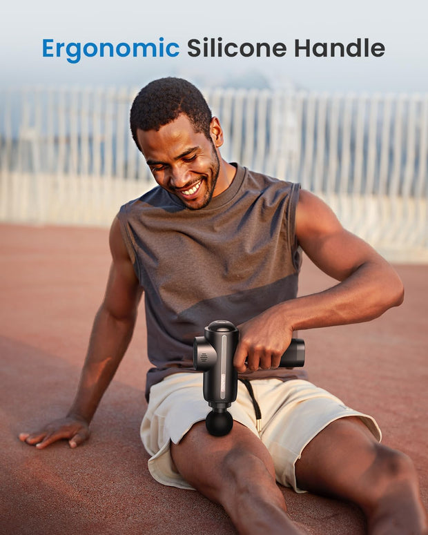 RENPHO Massage Gun Deep Tissue with Heat and Cold Head, Handheld Muscle Massager Therapy with Carry Case, Percussion Body Masajeador for Men Women Athletes Back Upgrade, Active Thermacool