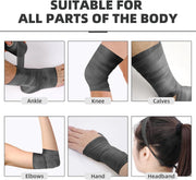 OK TAPE Pre Wrap Tape (4-Rolls) - Athletic Foam Underwrap for Sports, Protect for Ankles Wrists Hands and Knees, 2.75 Inches x 30 Yards - Black/Pink/Beige/White