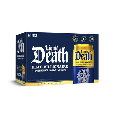 Liquid Death Dead Billionaire Tea 6pk, 12 FZ