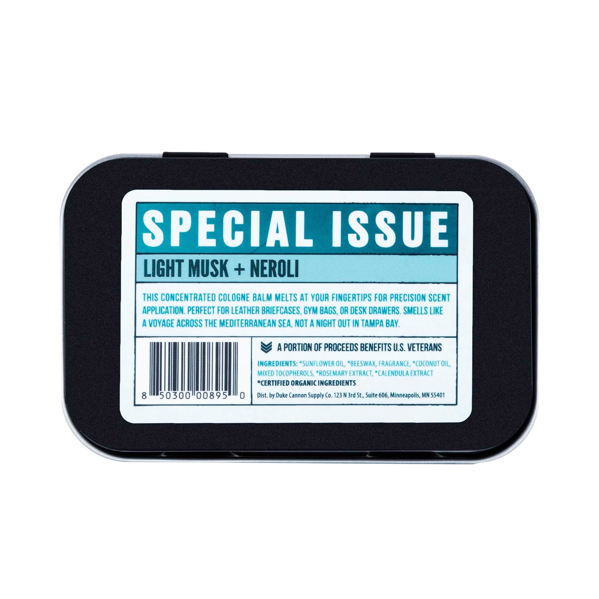 Duke Cannon Solid Cologne - Old Glory Premium Concentrated Cologne Balm, Fresh Tobacco, Amber, and Leather Scent, 1.5 oz. Travel Tin