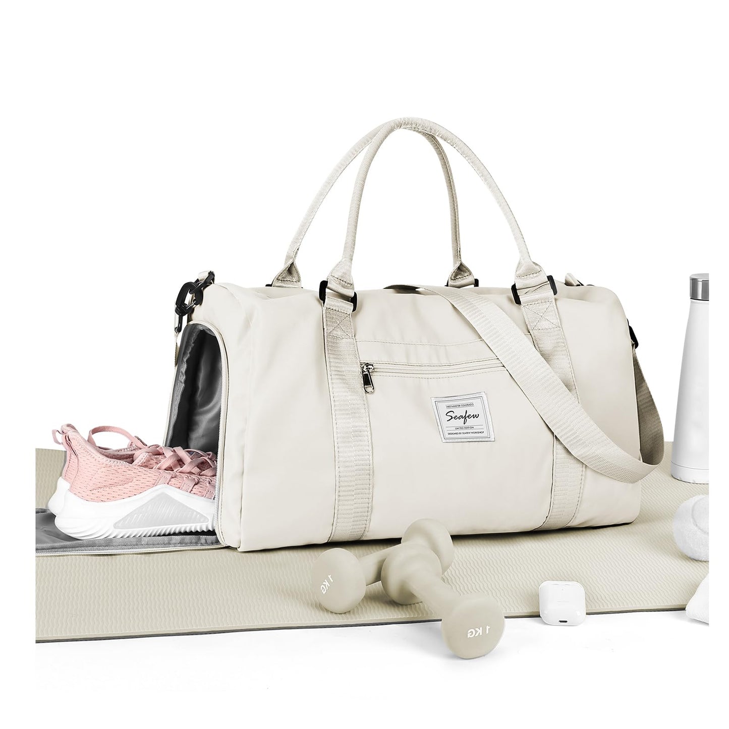 Gym Bag Womens,Travel Duffel Carry on Bag Sport Tote Bag Weekend Overnight Bag