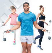 Weighted Cordless Jump Rope for Fitness - Silent Skipping Rope for Home Workouts, Adults & Beginners