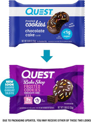 Quest Nutrition Frosted Protein Cookies, Chocolate Cake, 1g Sugar, 11g Protein, 2g Net Carbs, Gluten Free, 8 Cookies